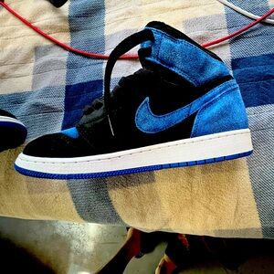 Nike Air Retro 1 Jordans Blue and Black Sneakers High-Top